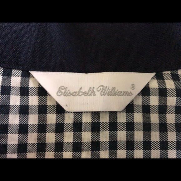 Elizabeth Williams Vintage Blouse Top Button Up Size XL Checkered Workwear - Picture 11 of 12